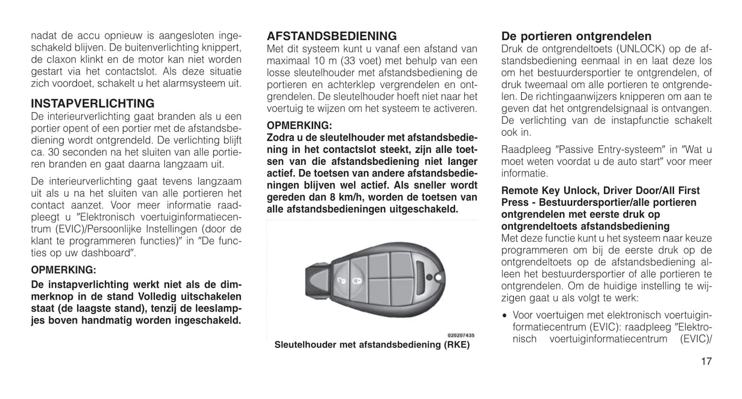 2011-2012 Jeep Grand Cherokee Owner's Manual | Dutch