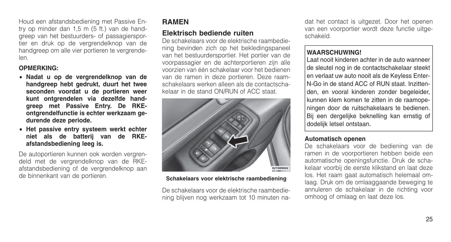 2011-2012 Jeep Grand Cherokee Owner's Manual | Dutch