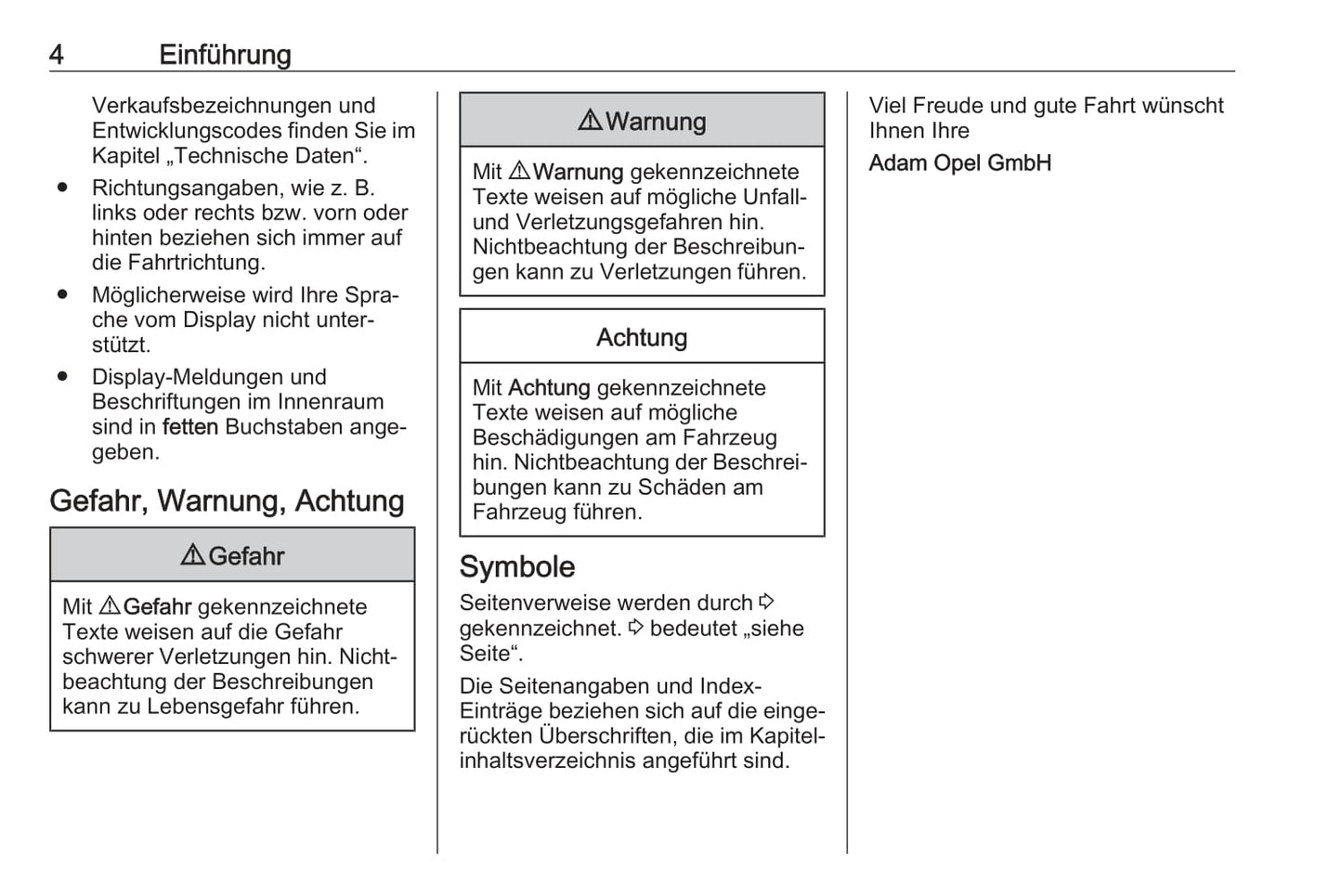 2018 Opel Astra/Astra GTC Owner's Manual | German