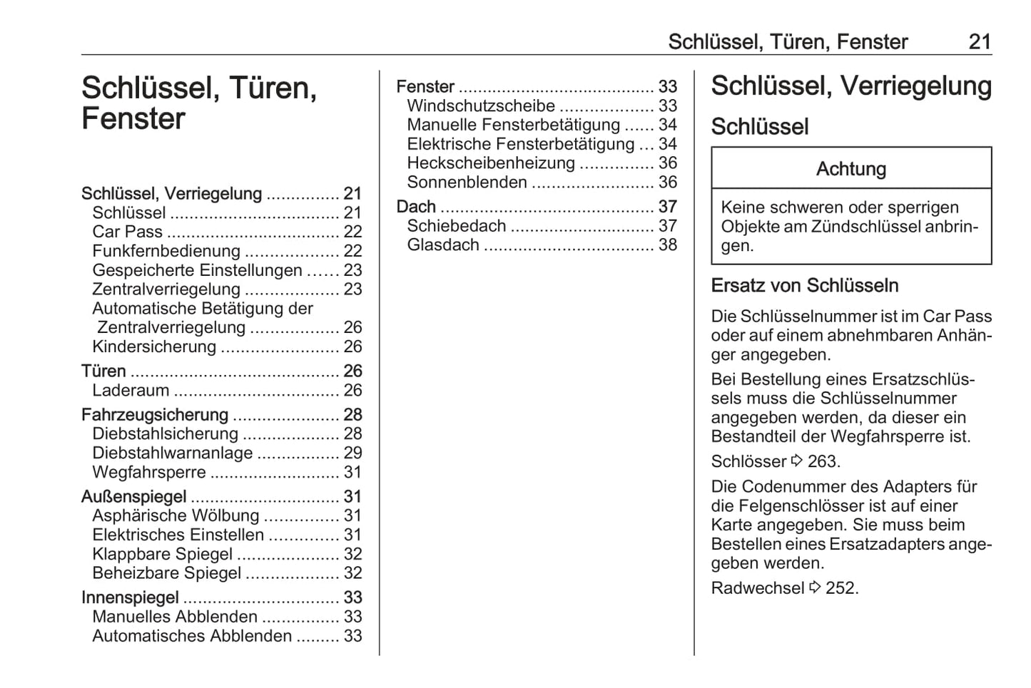 2018 Opel Astra/Astra GTC Owner's Manual | German