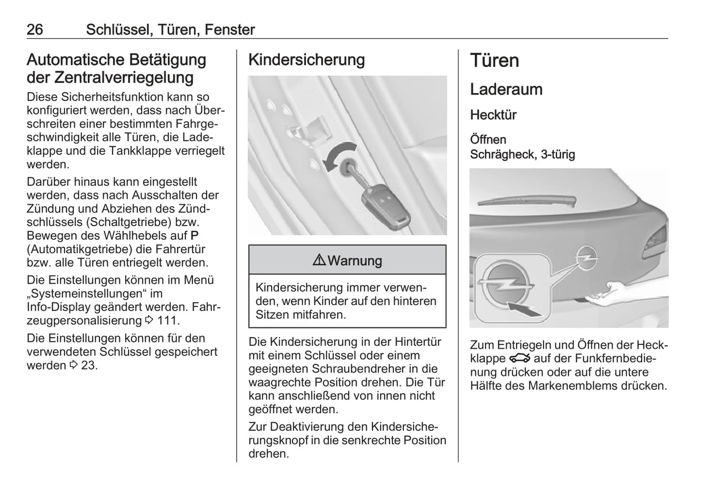 2018 Opel Astra/Astra GTC Owner's Manual | German