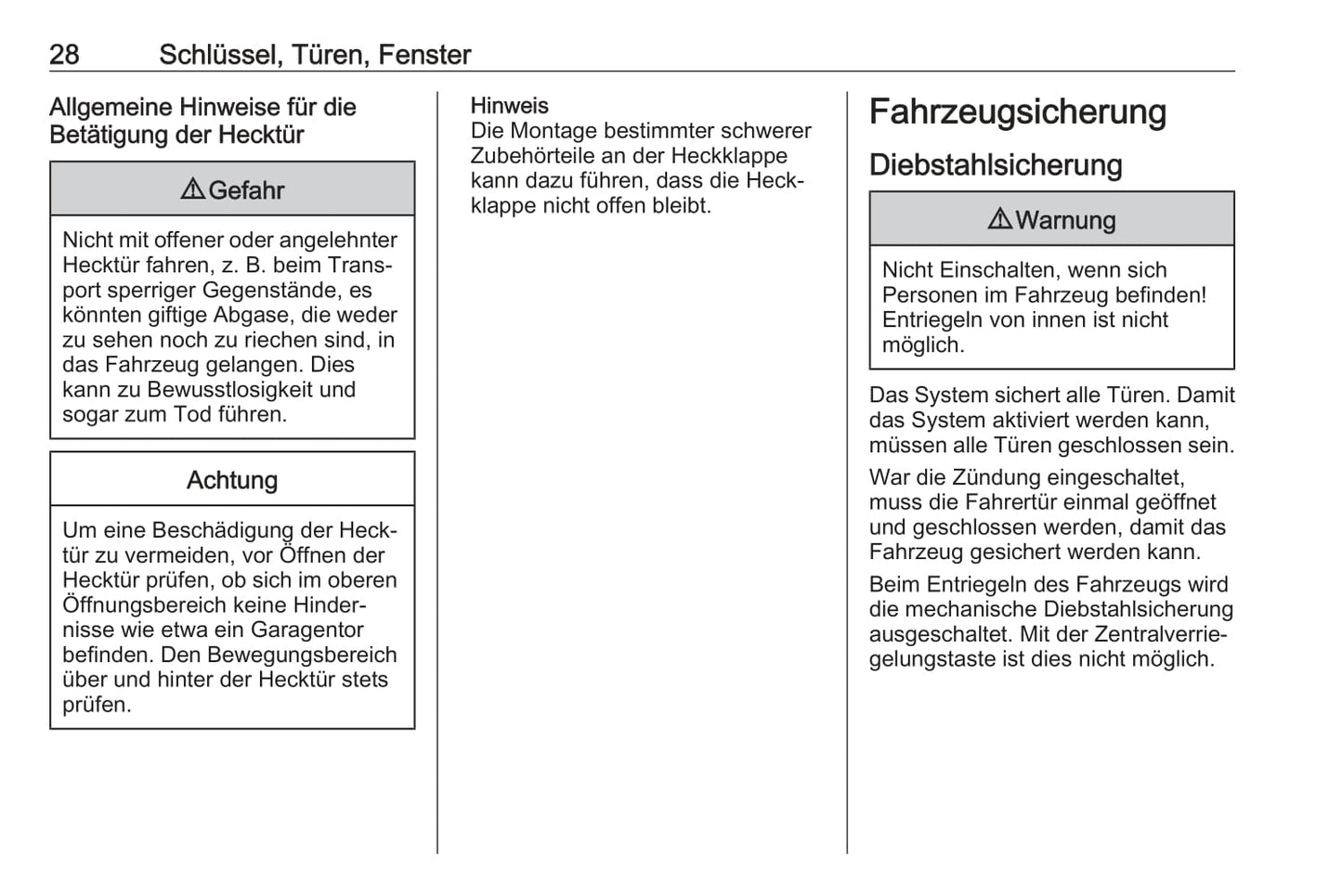 2018 Opel Astra/Astra GTC Owner's Manual | German