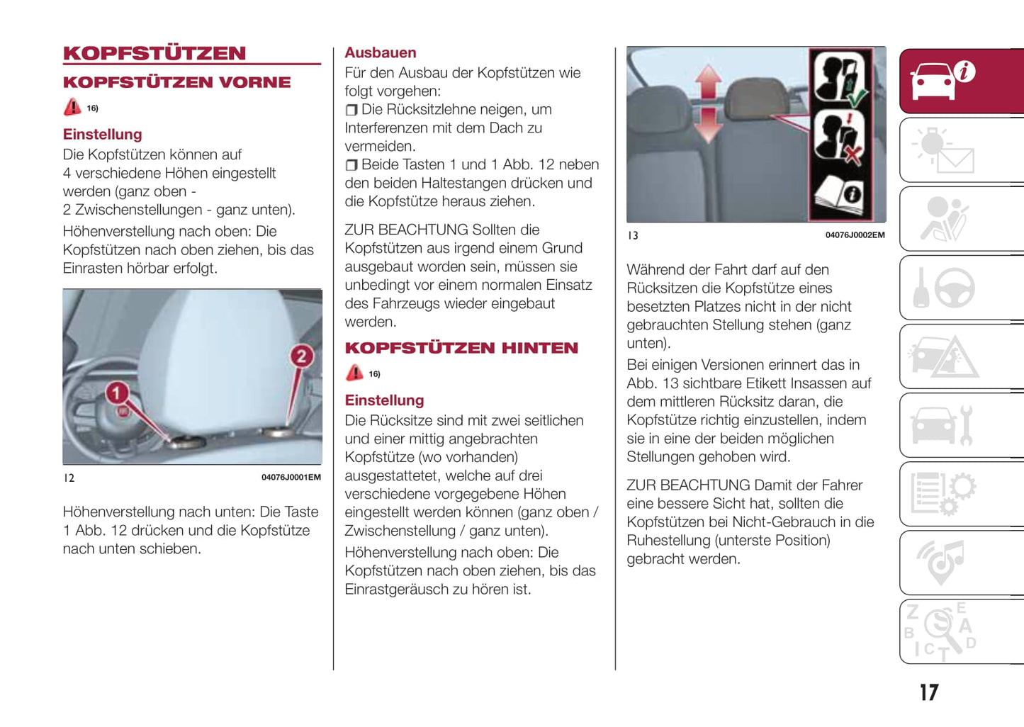 2016-2017 Fiat Tipo Gebruikershandleiding | Duits