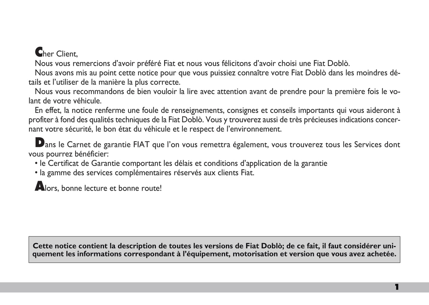 2009-2010 Fiat Doblò Gebruikershandleiding | Frans