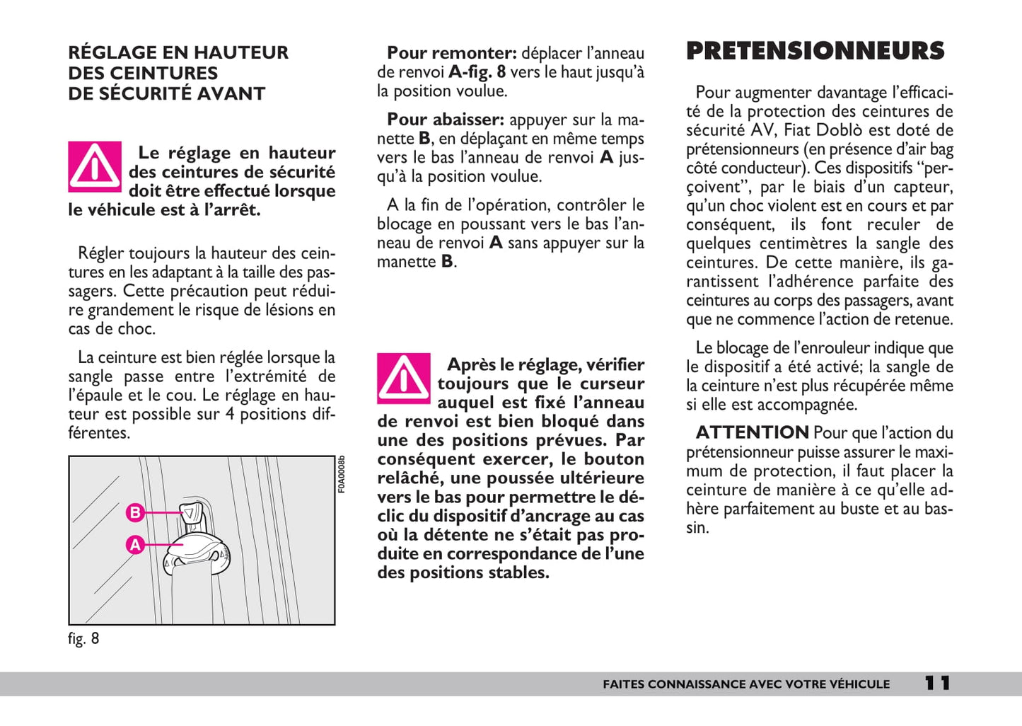 2009-2010 Fiat Doblò Gebruikershandleiding | Frans