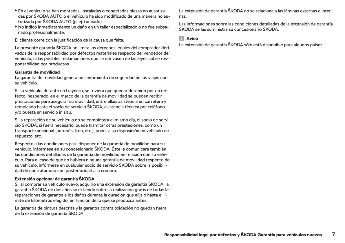 2018-2019 Skoda Rapid Owner's Manual | Spanish