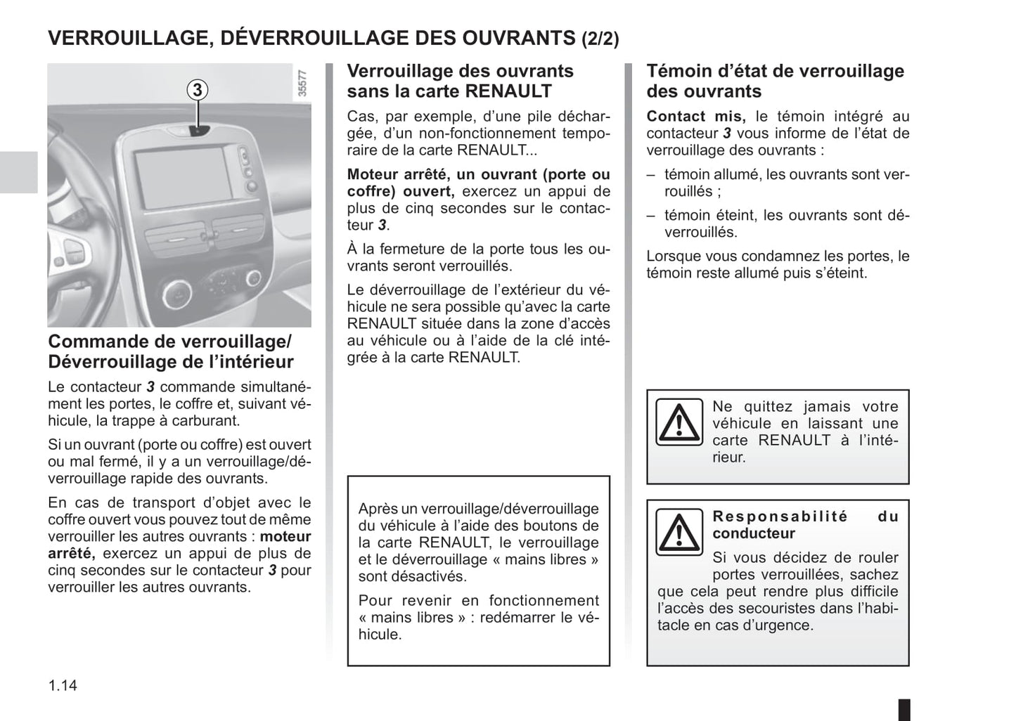 2017-2018 Renault Clio Owner's Manual | French