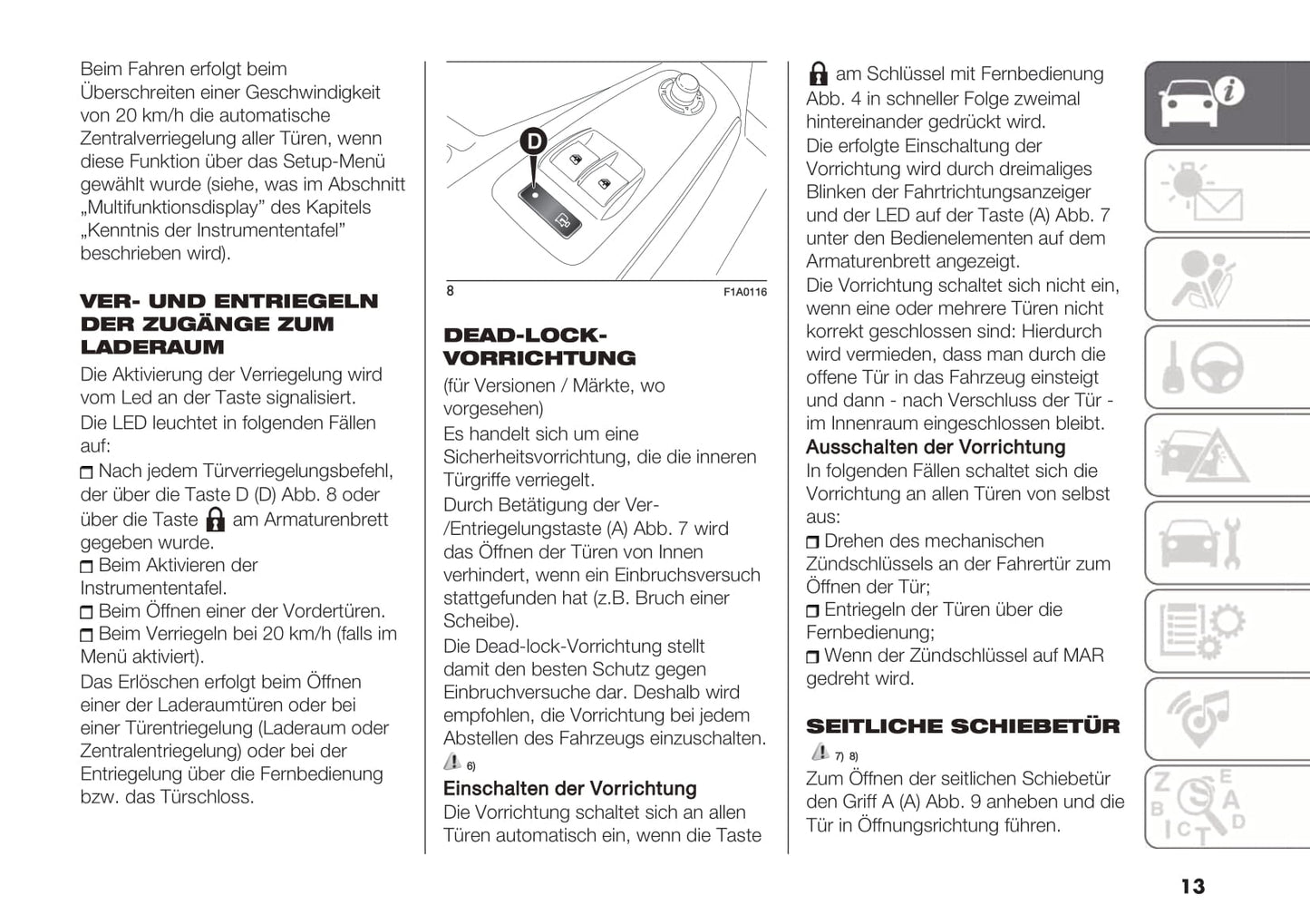 2018-2019 Fiat Ducato Base Camper Owner's Manual | German