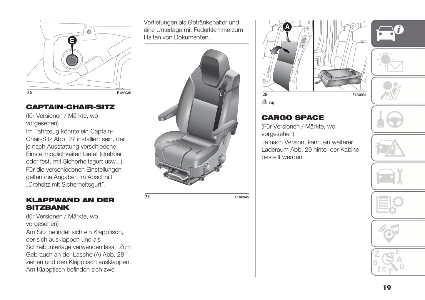 2018-2019 Fiat Ducato Base Camper Owner's Manual | German