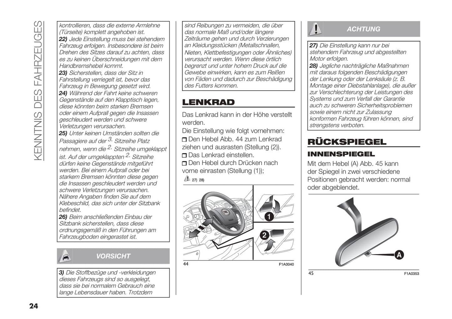 2018-2019 Fiat Ducato Base Camper Owner's Manual | German