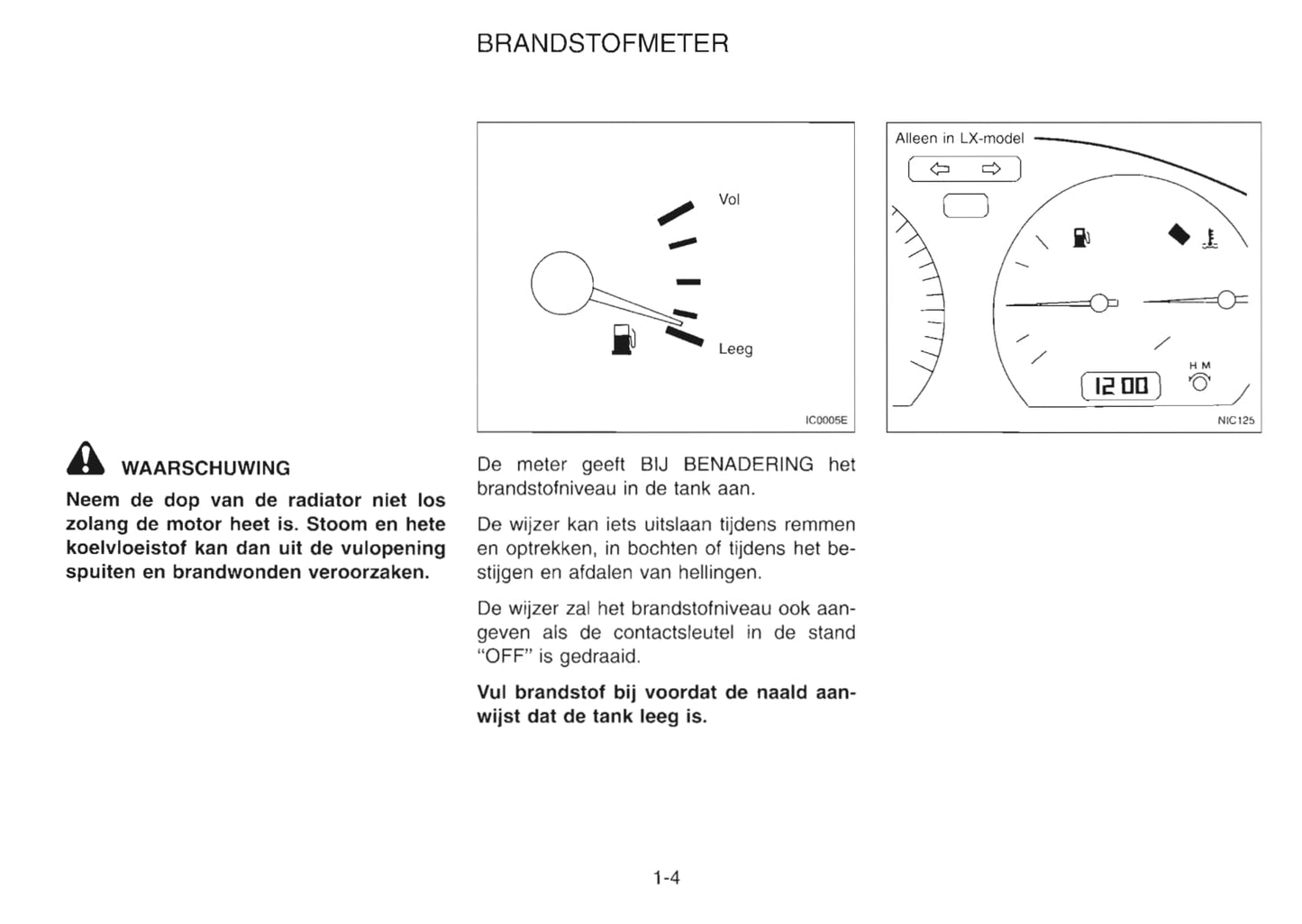 1997 Nissan Serena Gebruikershandleiding | Nederlands