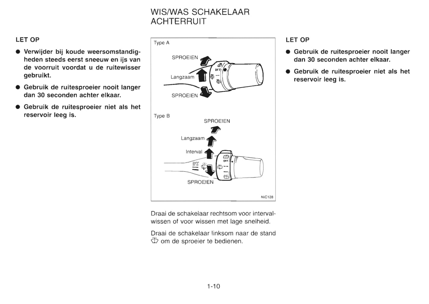 1997 Nissan Serena Gebruikershandleiding | Nederlands