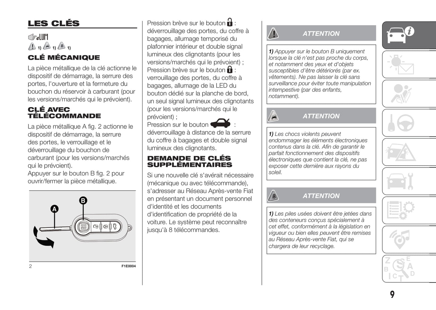 2016-2017 Fiat Punto Owner's Manual | French