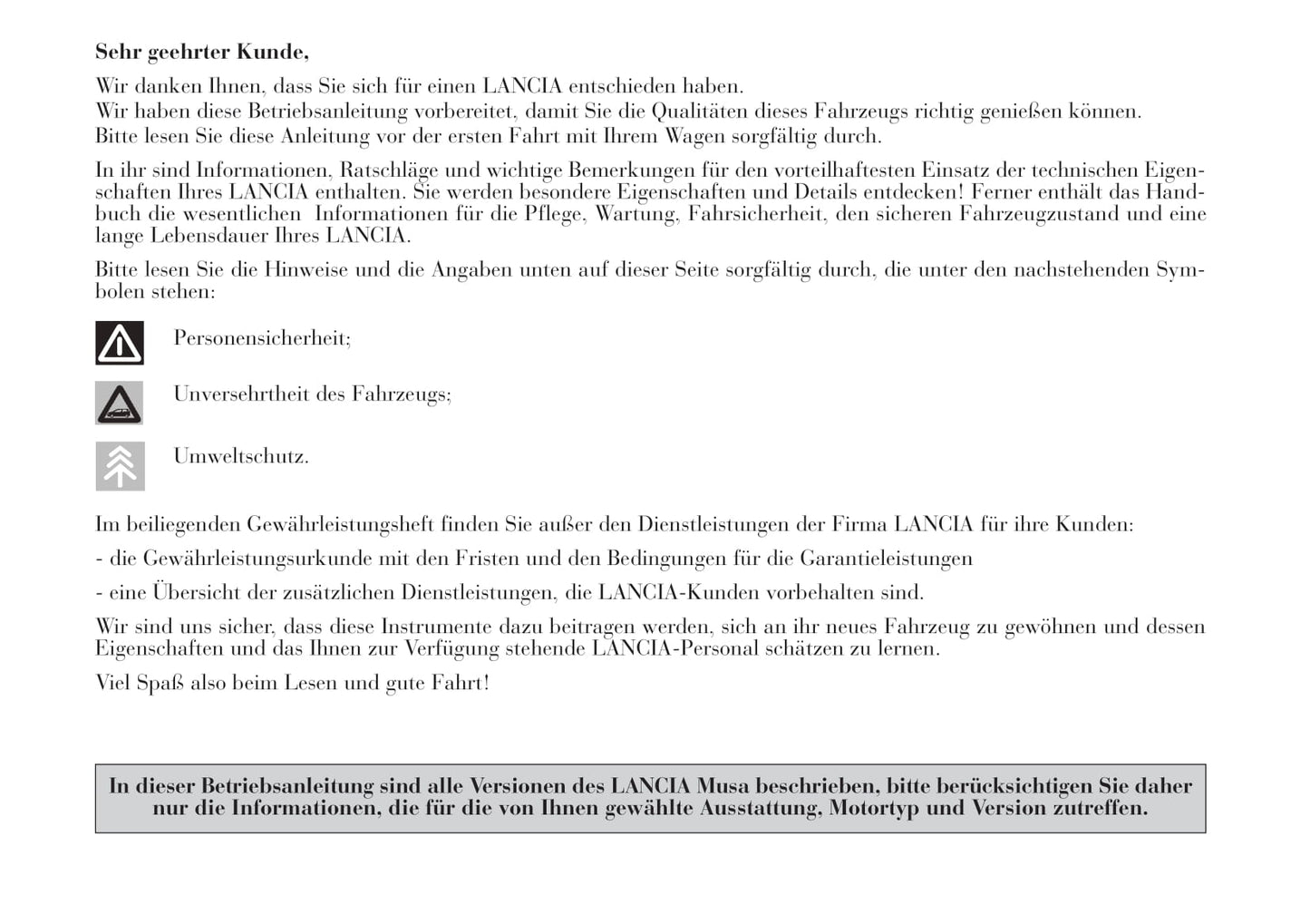 2004-2008 Lanica Musa Gebruikershandleiding | Duits