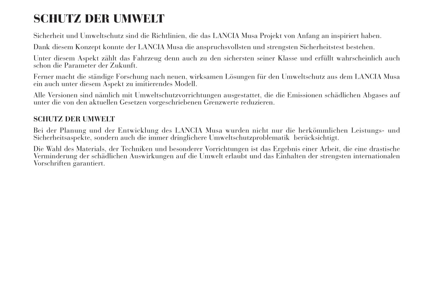 2004-2008 Lanica Musa Gebruikershandleiding | Duits