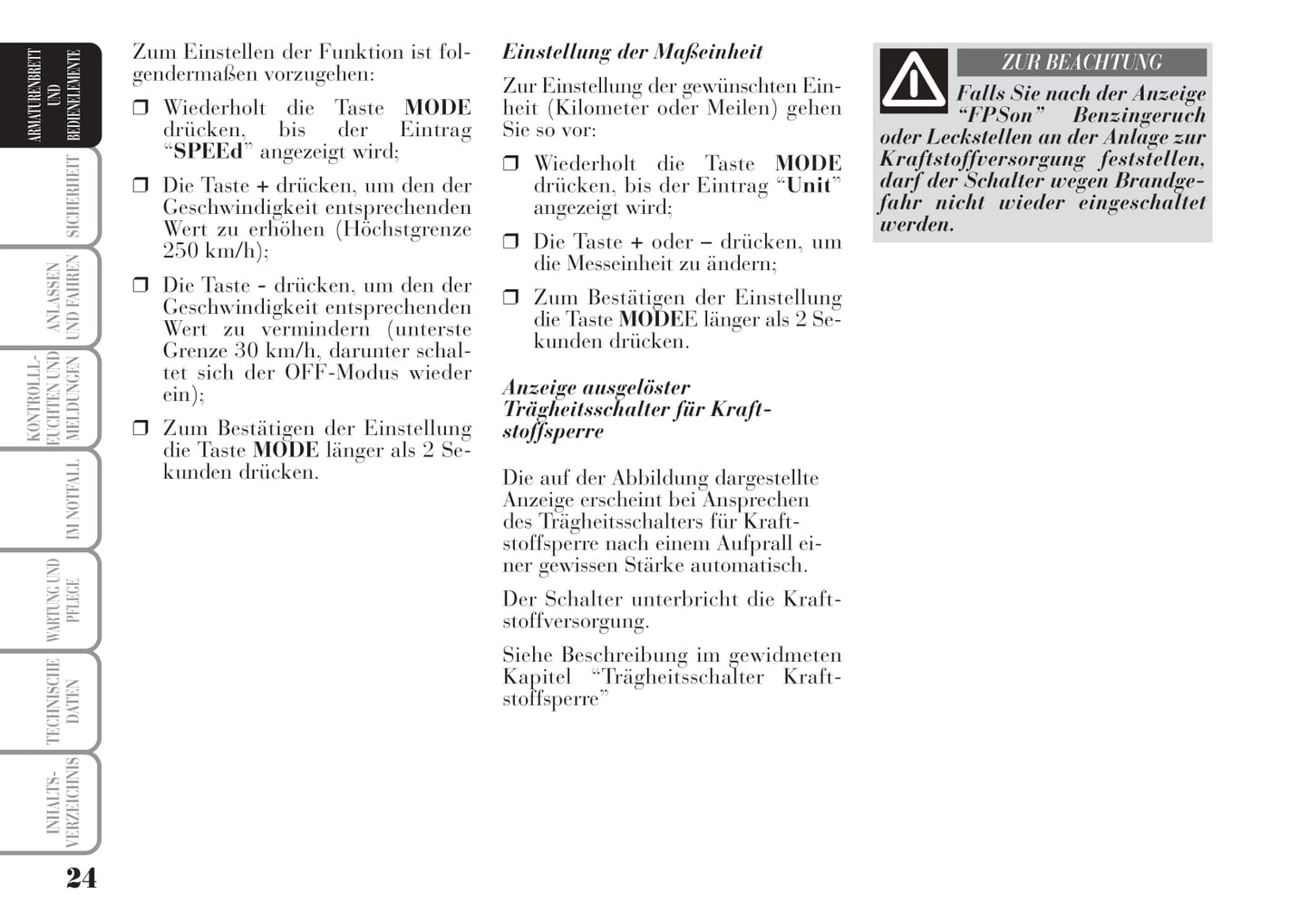 2004-2008 Lanica Musa Gebruikershandleiding | Duits