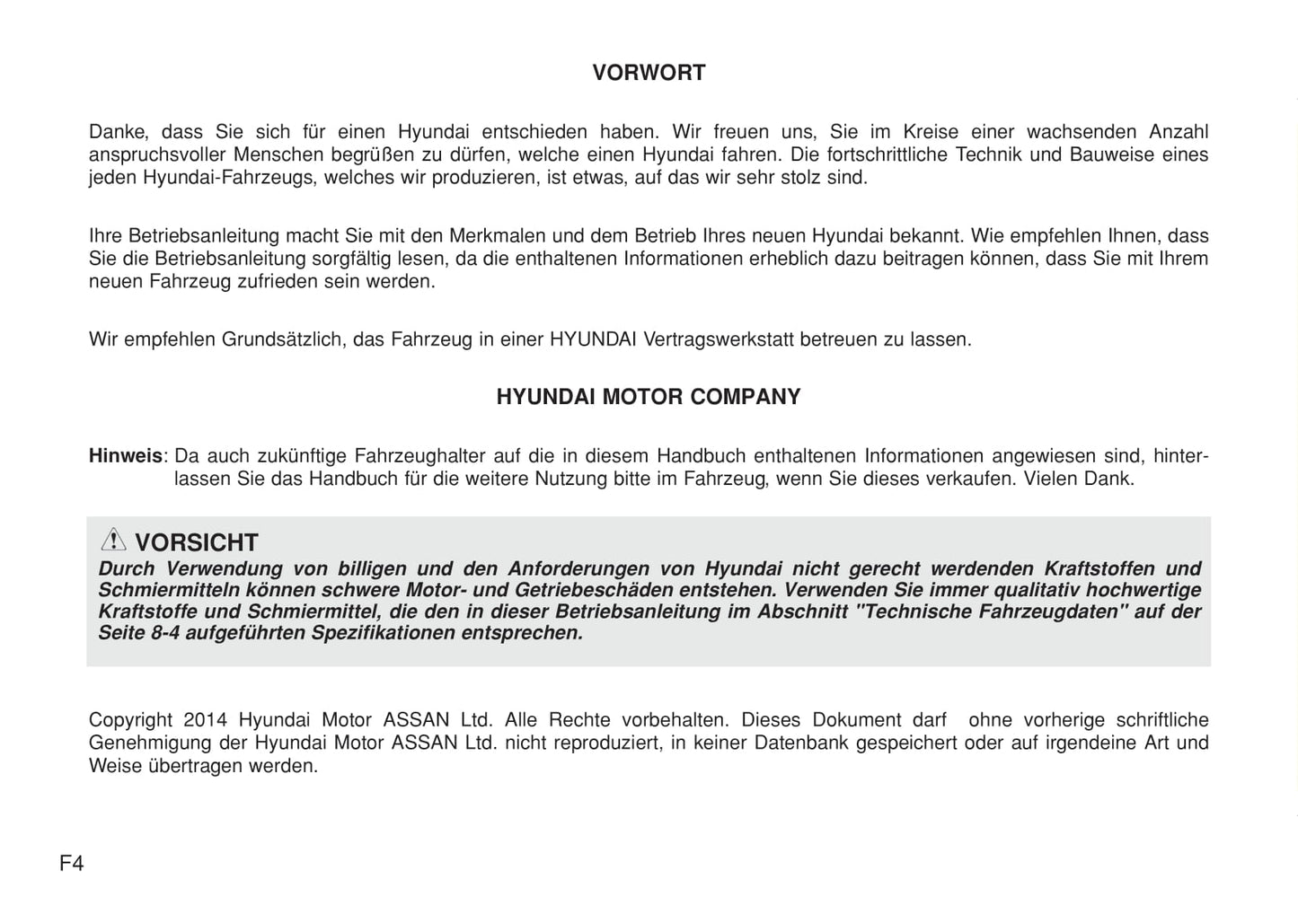 2014-2015 Hyundai i10 Owner's Manual | German