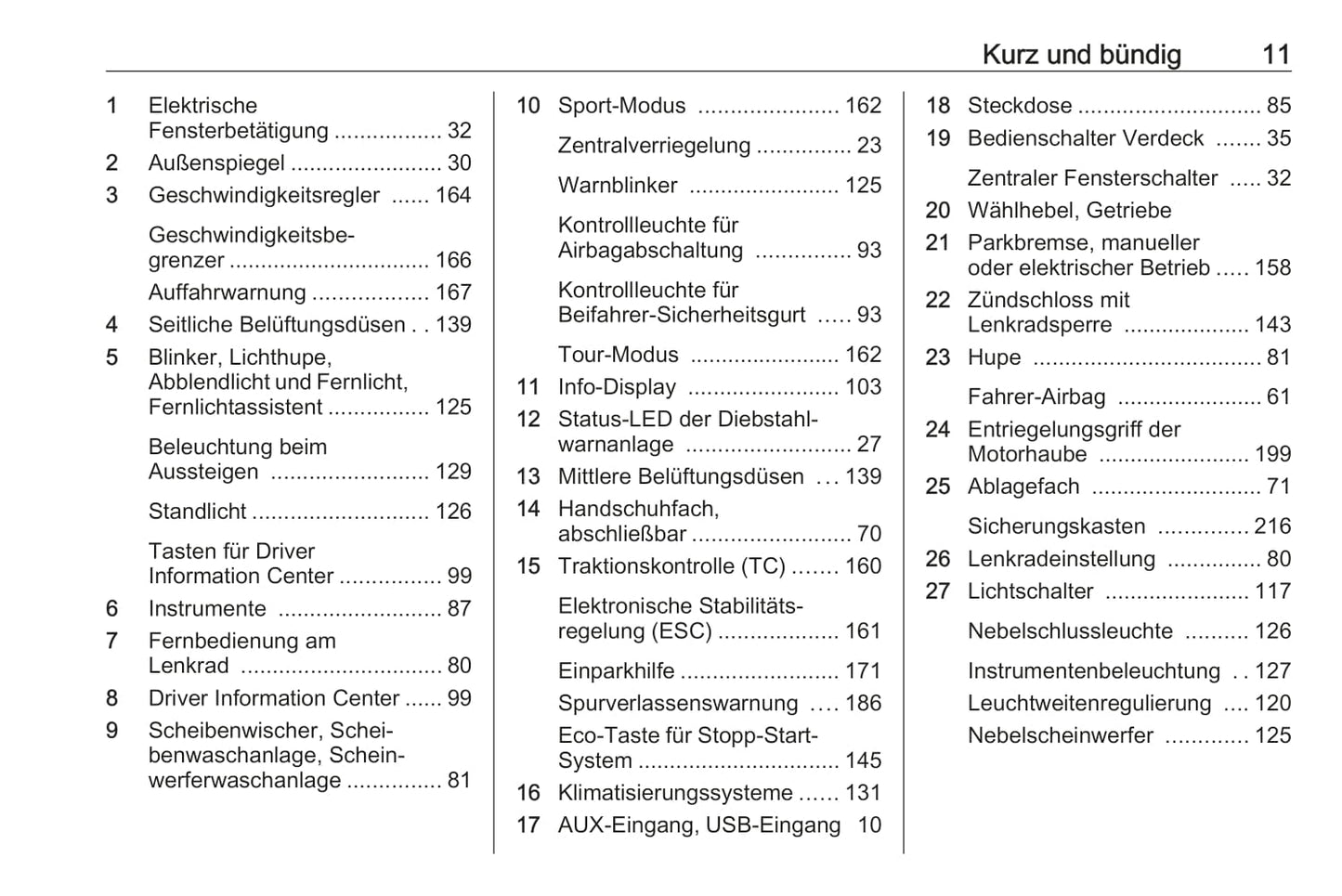 2016 Opel Cascada Owner's Manual | German