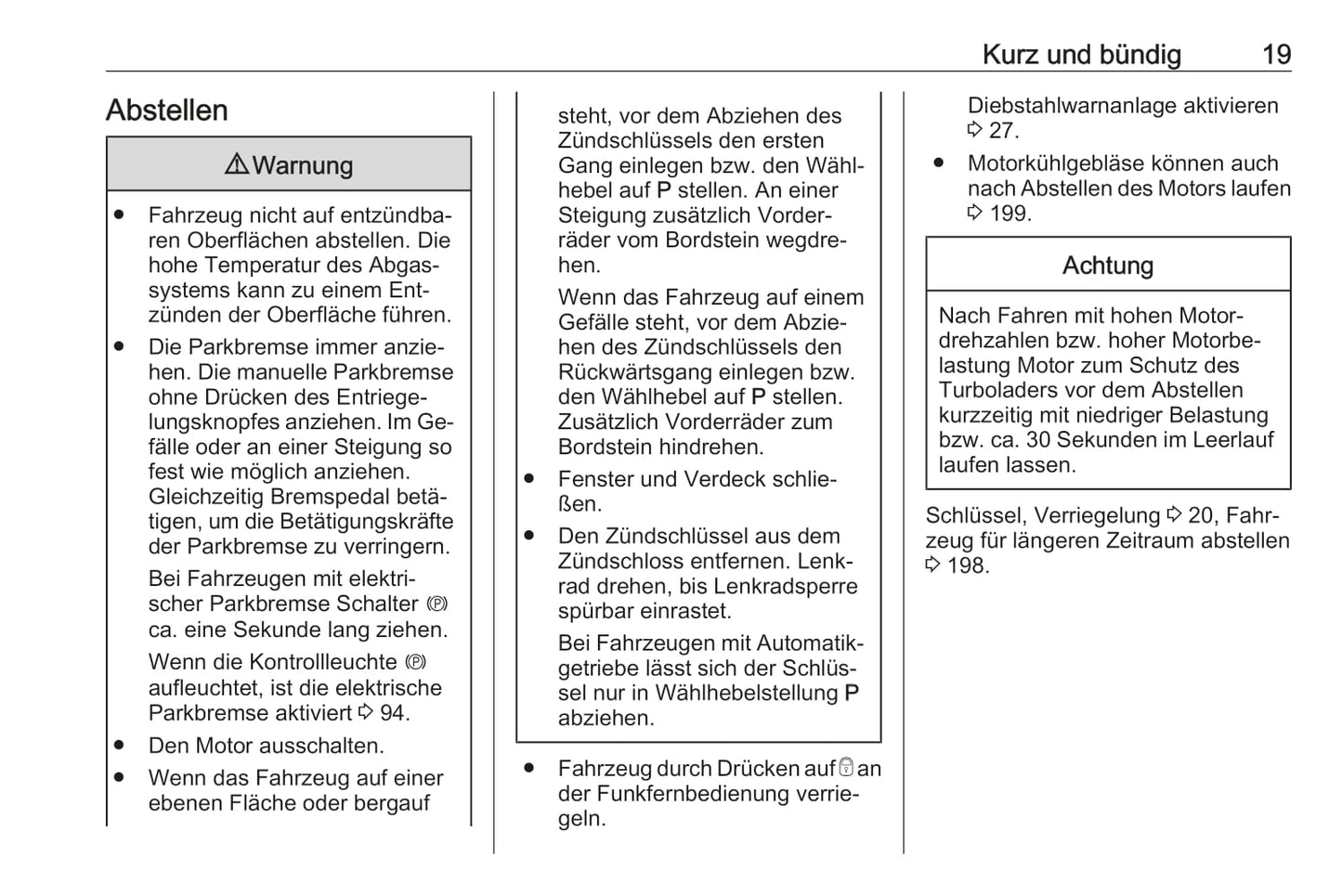 2016 Opel Cascada Owner's Manual | German
