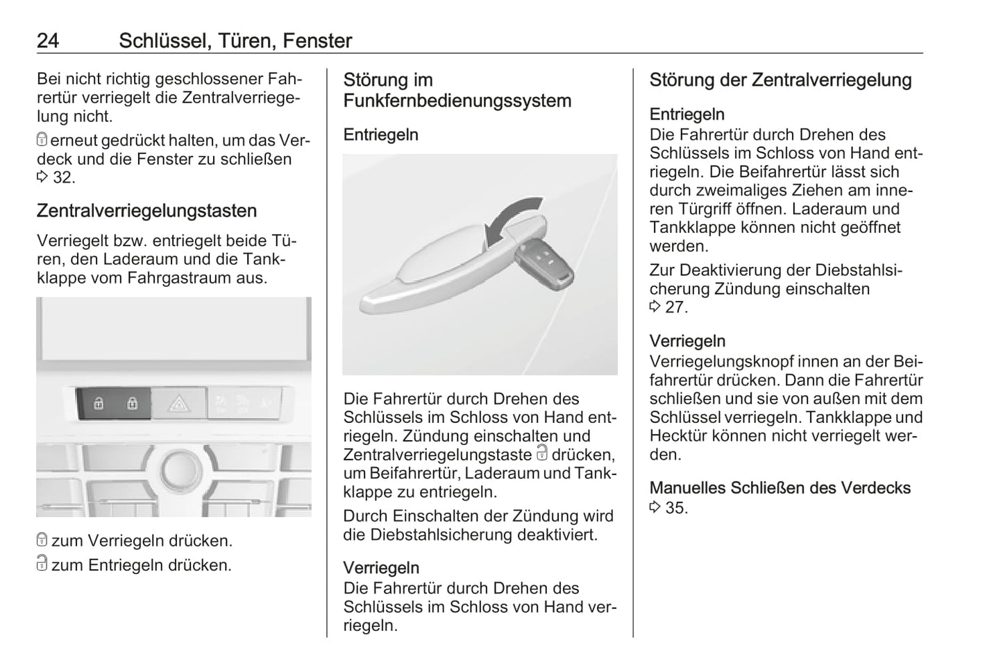 2016 Opel Cascada Owner's Manual | German