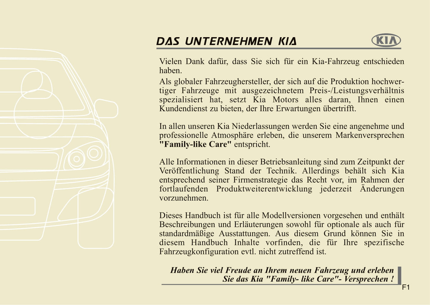 2009-2015 Kia Venga Manuel du propriétaire | Allemand