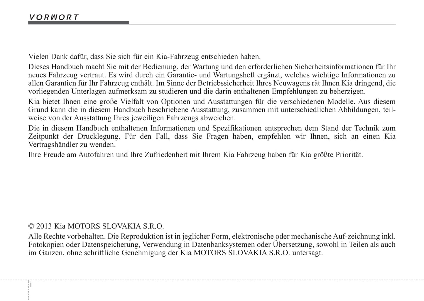 2009-2015 Kia Venga Manuel du propriétaire | Allemand
