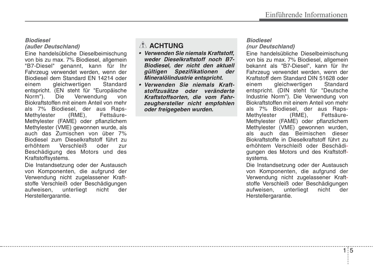 2009-2015 Kia Venga Manuel du propriétaire | Allemand