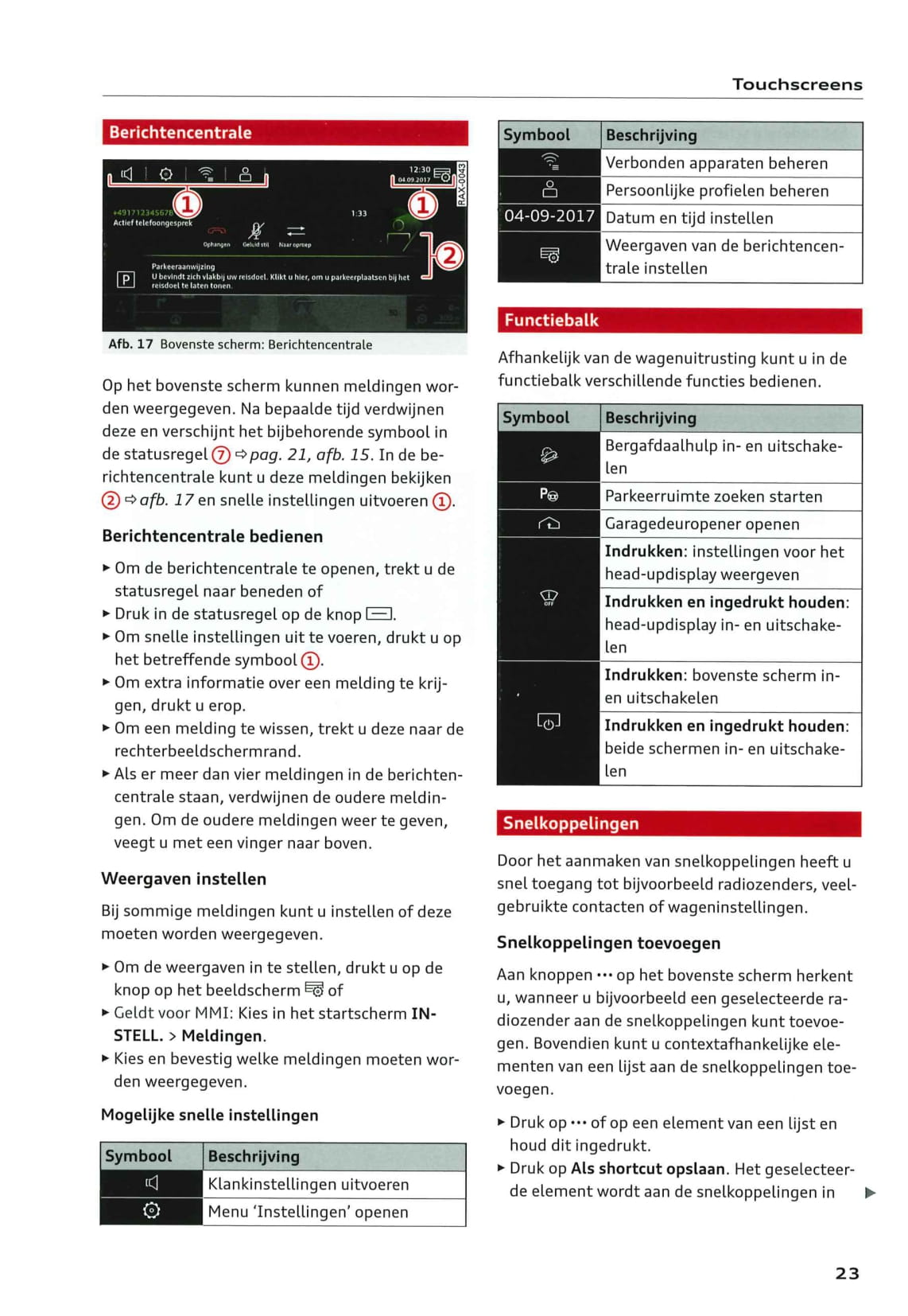 2018-2023 Audi e-tron Bedienungsanleitung | Niederländisch