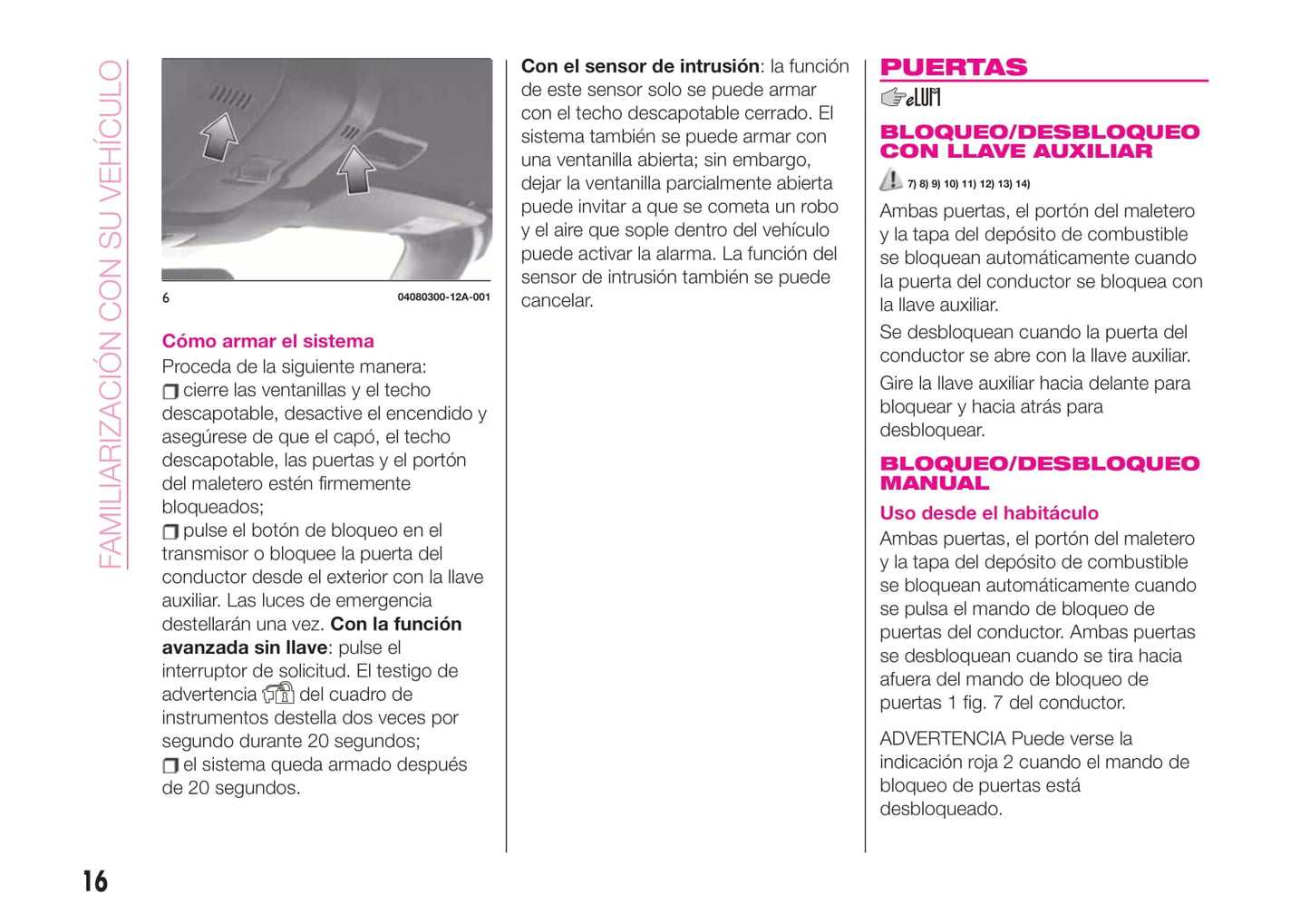 2016-2018 Abarth 124 Spider Manuel du propriétaire | Espagnol