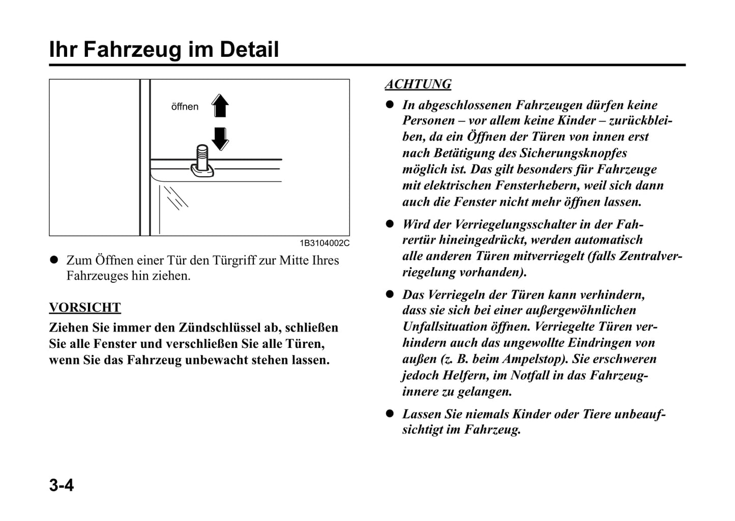 2000-2005 Kia Rio Manuel du propriétaire | Allemand