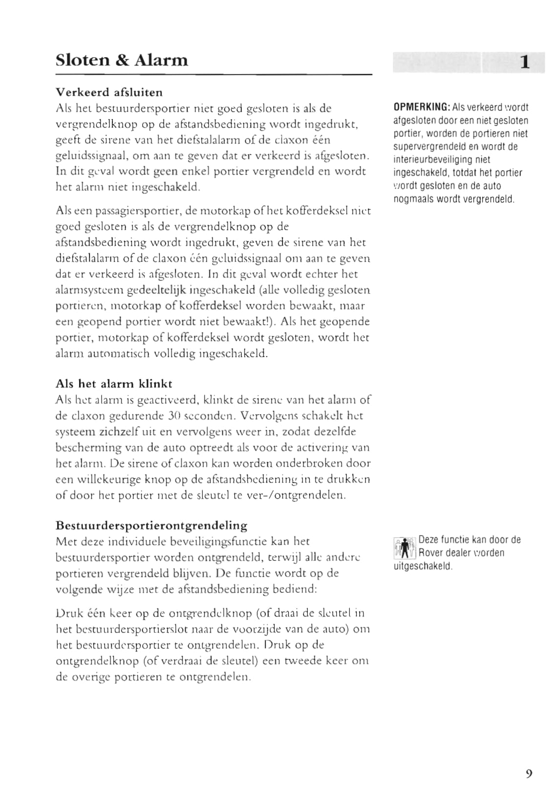 1999-2003 Rover 75 Gebruikershandleiding | Nederlands