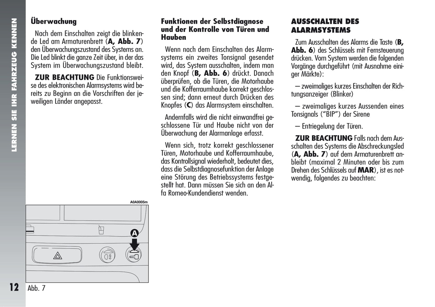 2005-2011 Alfa Romeo 147 GTA Owner's Manual | German