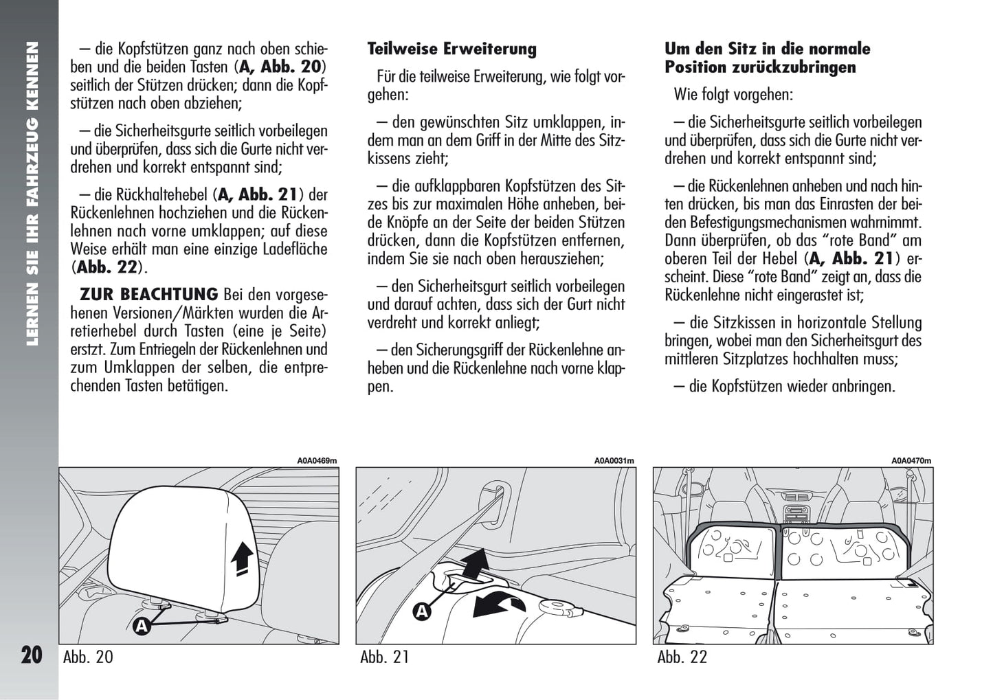 2005-2011 Alfa Romeo 147 GTA Owner's Manual | German