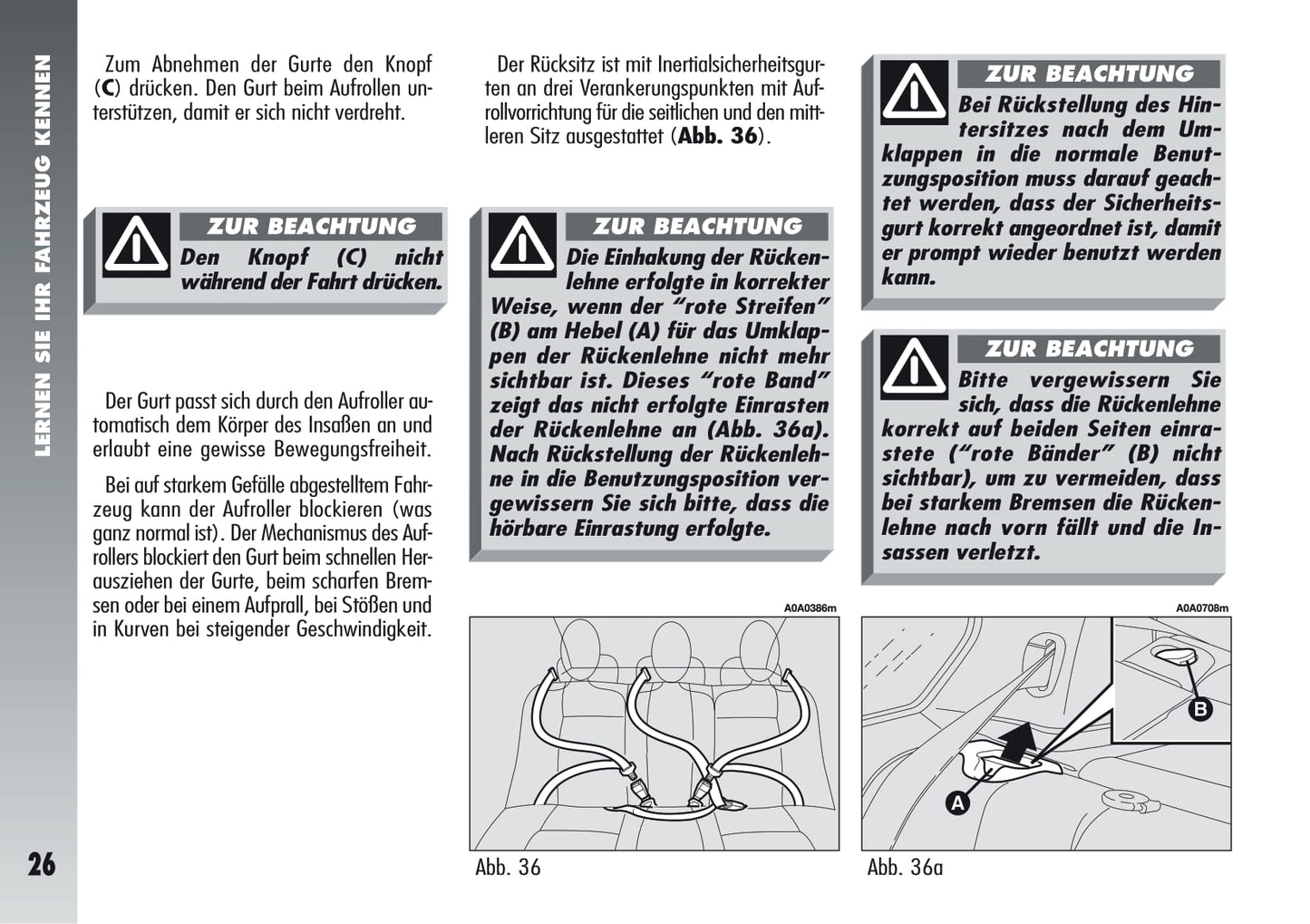 2005-2011 Alfa Romeo 147 GTA Owner's Manual | German
