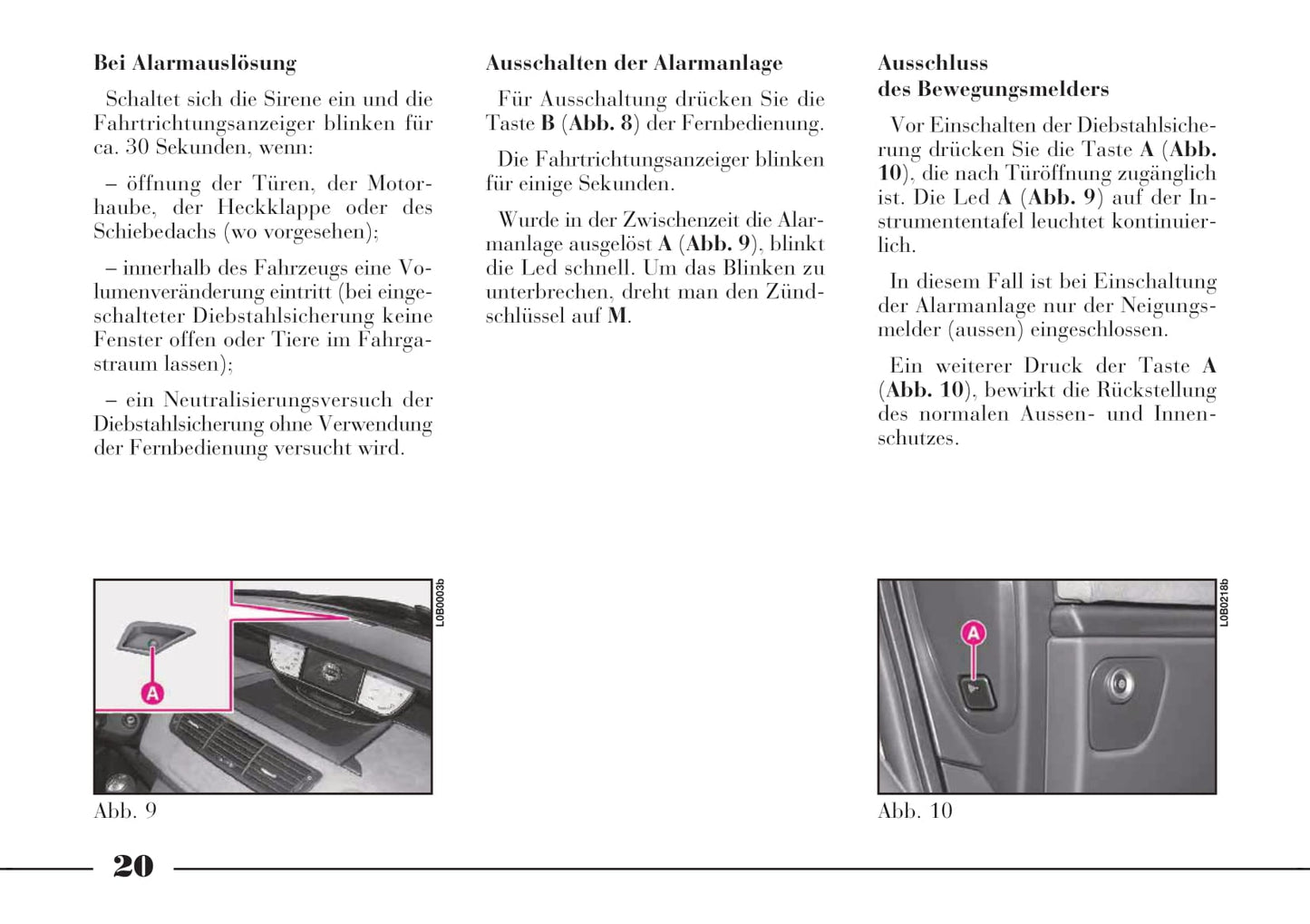 2002-2008 Lanica Phedra Bedienungsanleitung | Deutsch