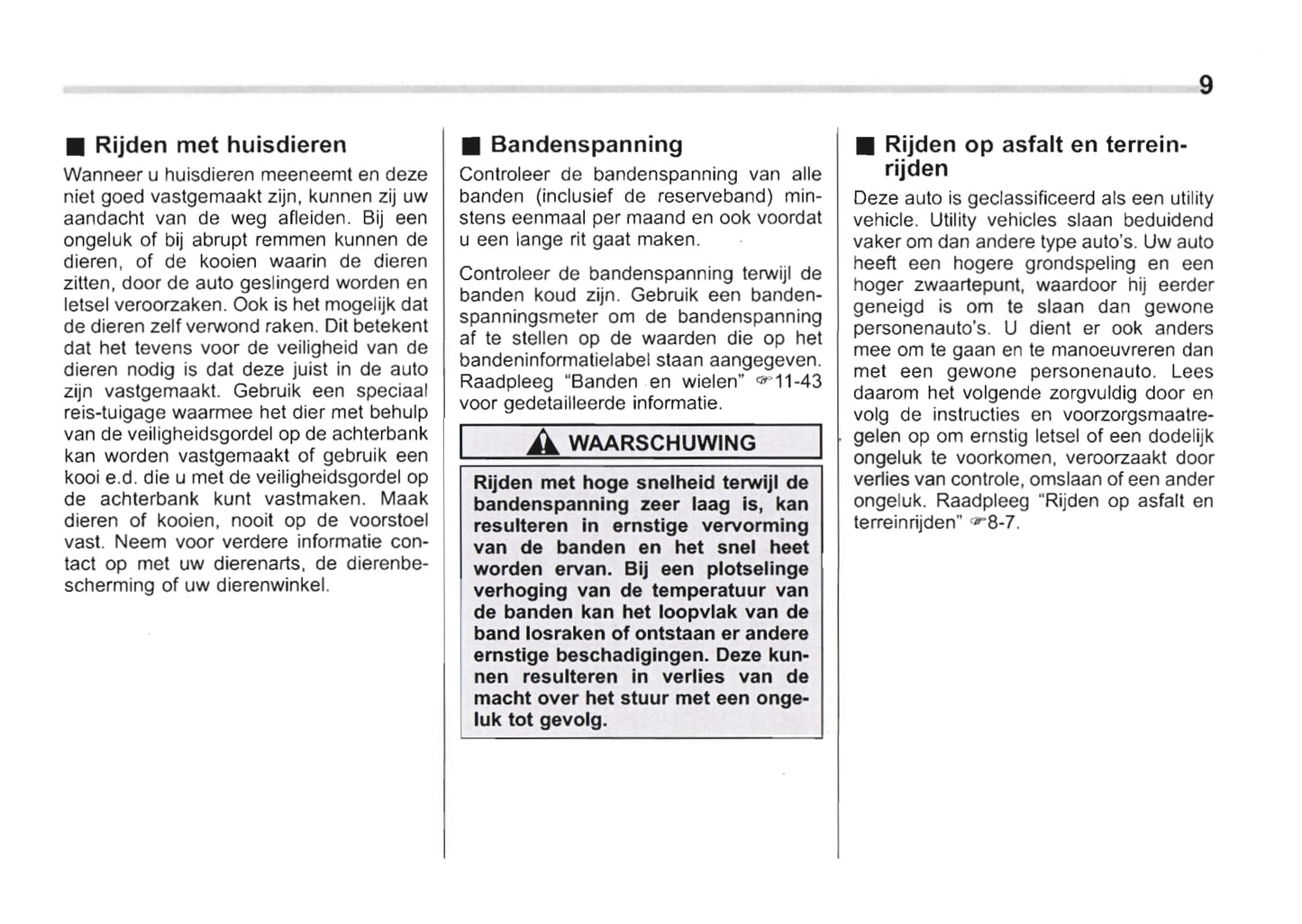 2009-2010 Subaru Forester Owner's Manual | Dutch