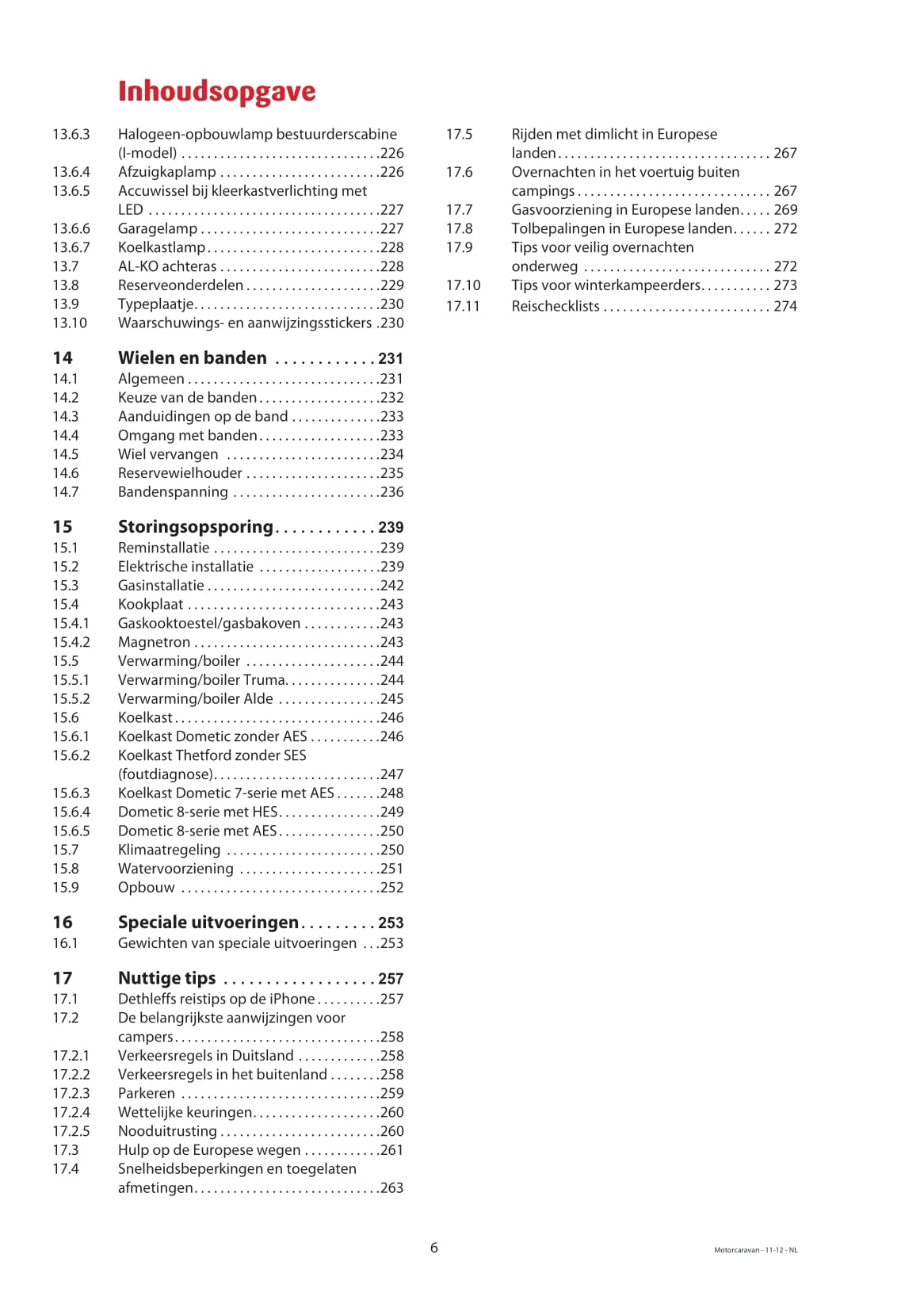2013 Dethleffs Advantage Owner's Manual | Dutch