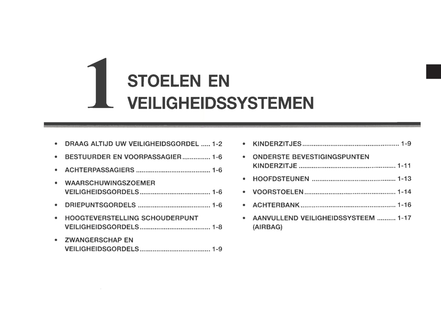 1999-2003 Daewoo Nubira Gebruikershandleiding | Nederlands