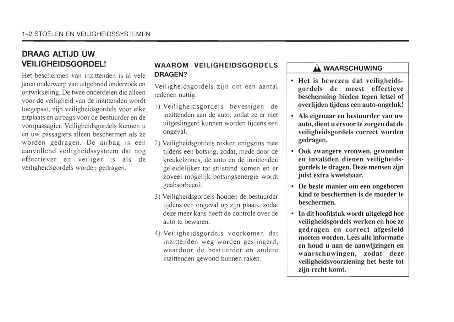 1999-2003 Daewoo Nubira Gebruikershandleiding | Nederlands