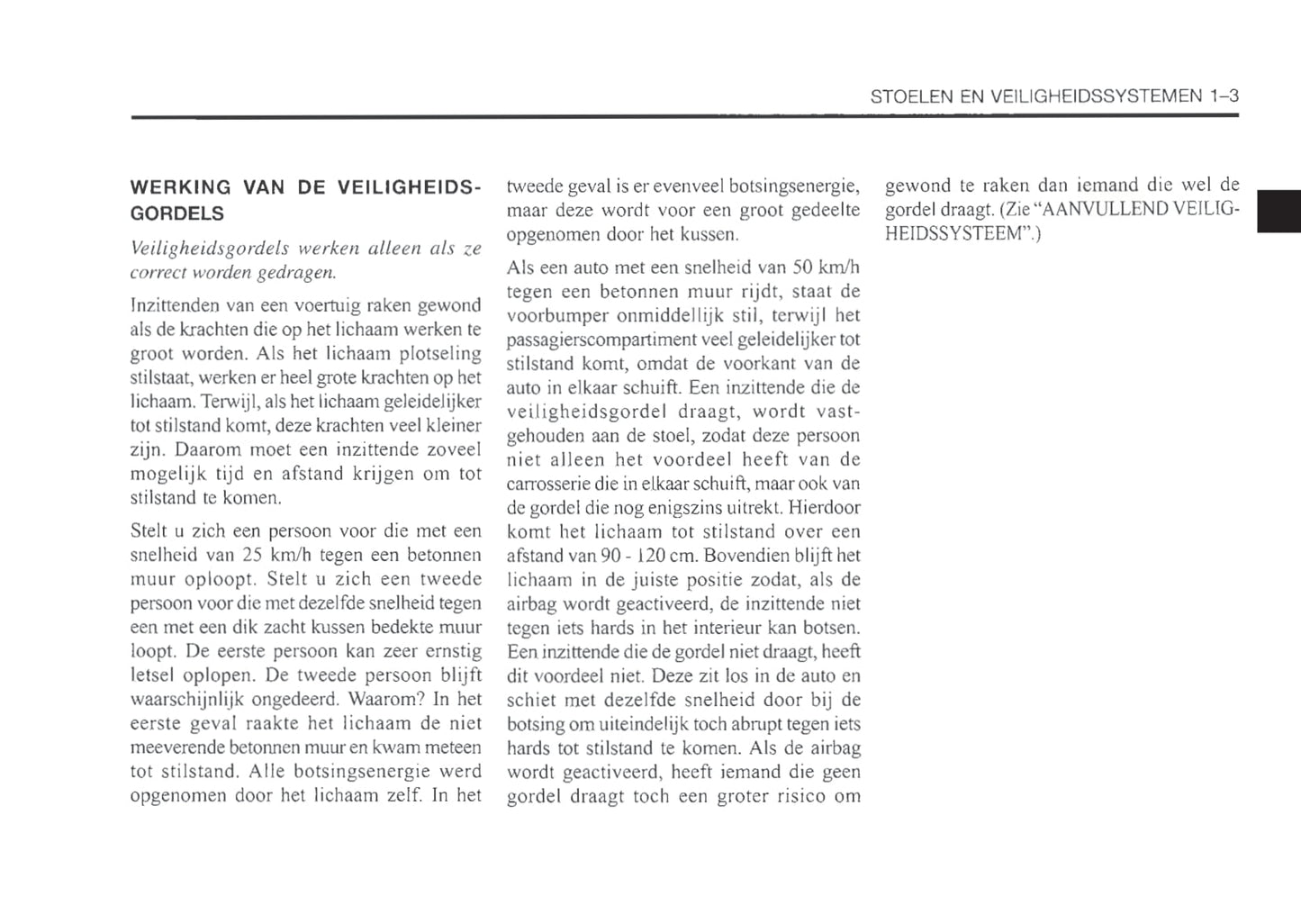 1999-2003 Daewoo Nubira Gebruikershandleiding | Nederlands