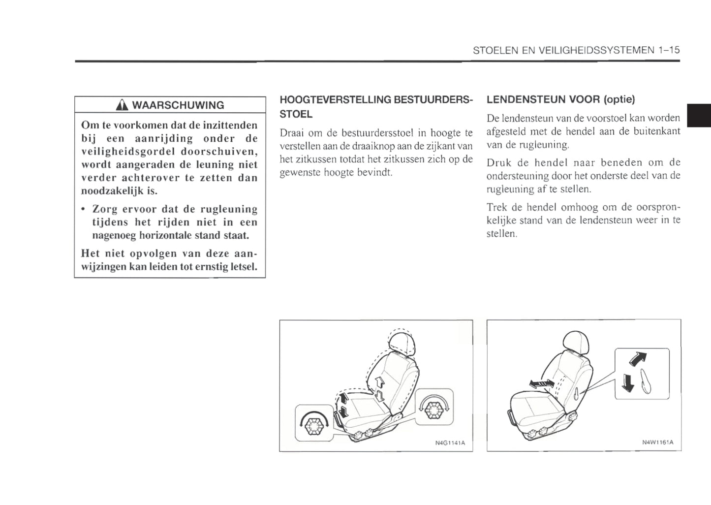 1999-2003 Daewoo Nubira Gebruikershandleiding | Nederlands