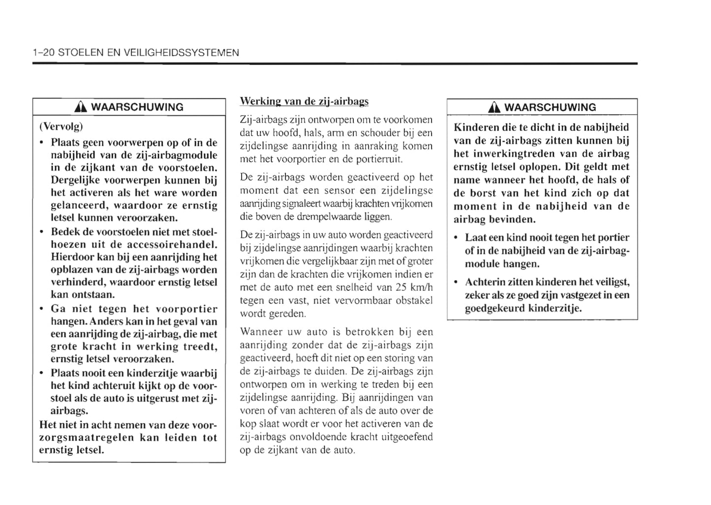 1999-2003 Daewoo Nubira Gebruikershandleiding | Nederlands