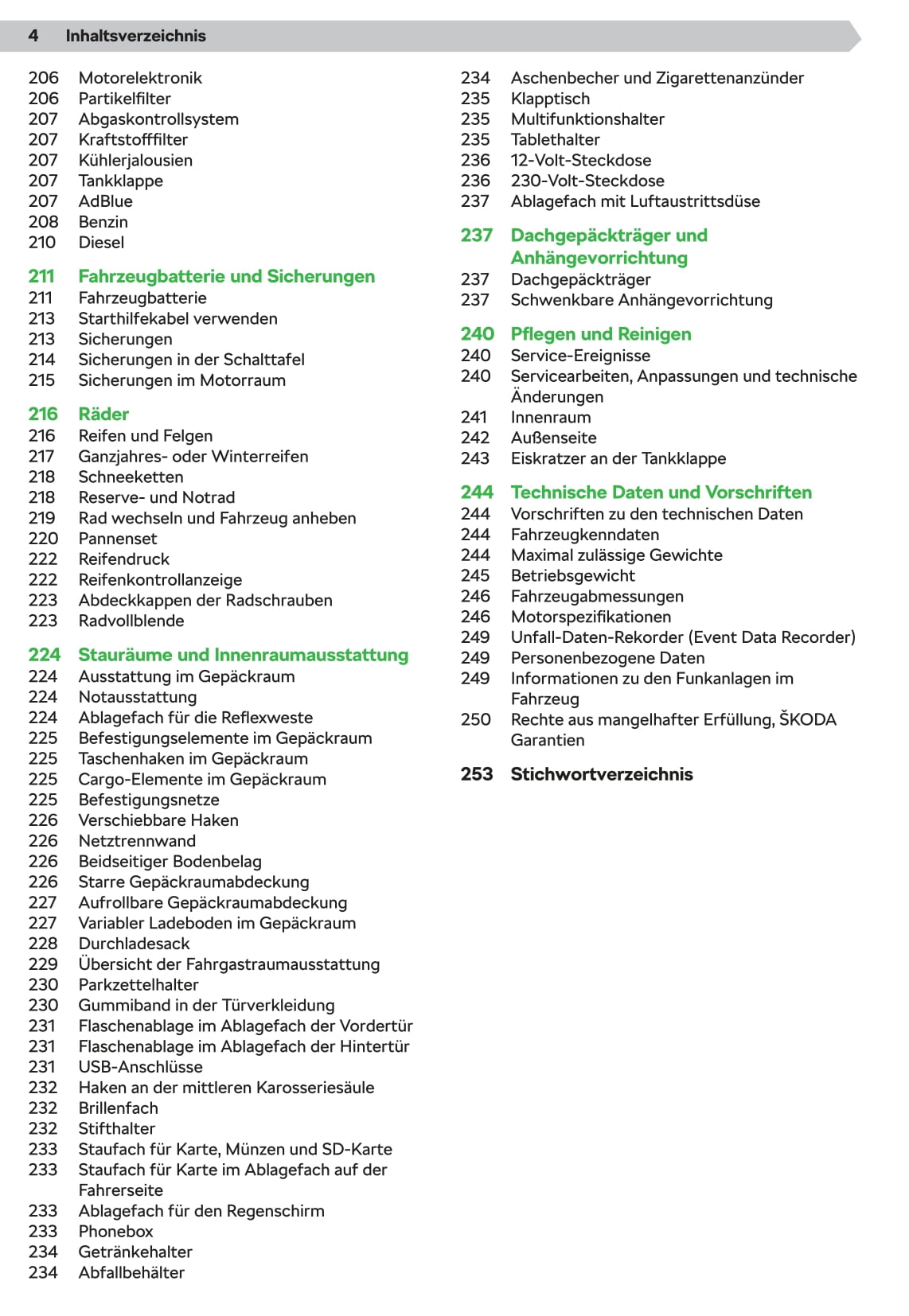 2020-2021 Skoda Karoq Owner's Manual | German