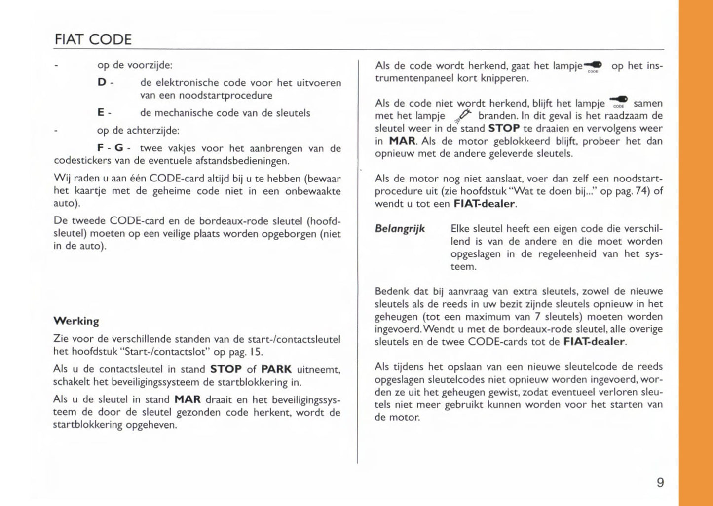 1997-1998 Fiat Cinquecento Gebruikershandleiding | Nederlands