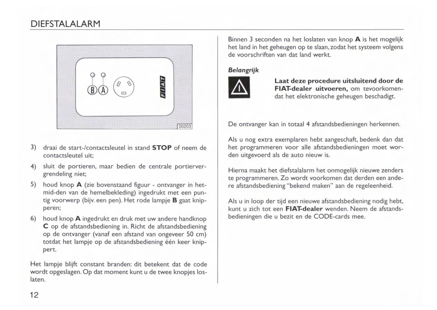 1997-1998 Fiat Cinquecento Gebruikershandleiding | Nederlands