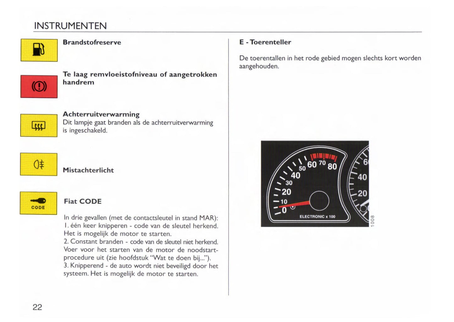 1997-1998 Fiat Cinquecento Gebruikershandleiding | Nederlands