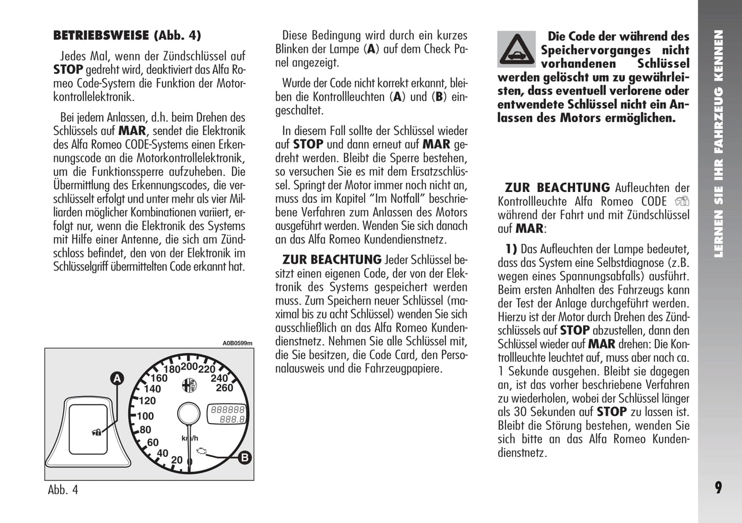 2007 Alfa Romeo 156 Owner's Manual | German
