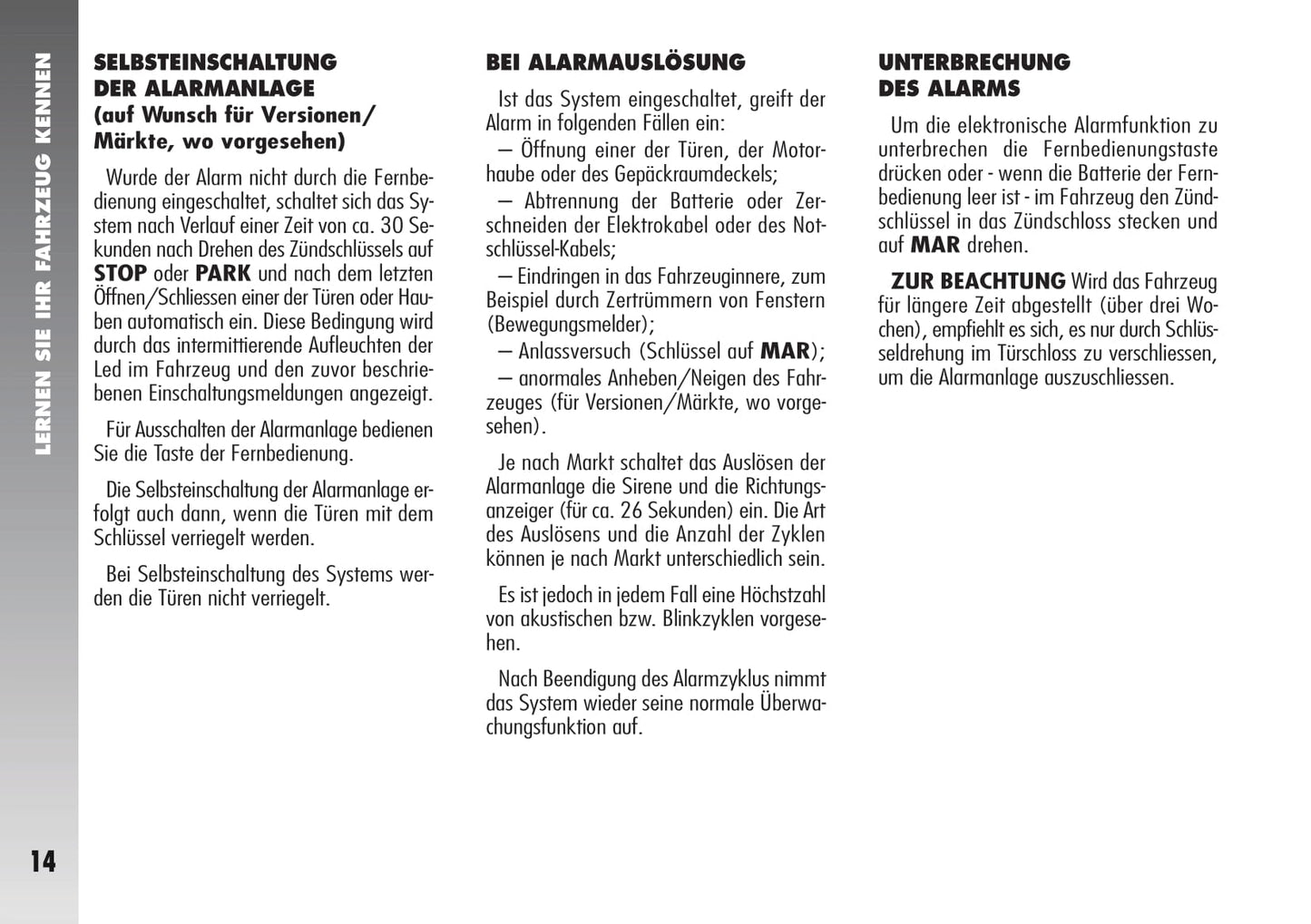 2007 Alfa Romeo 156 Owner's Manual | German