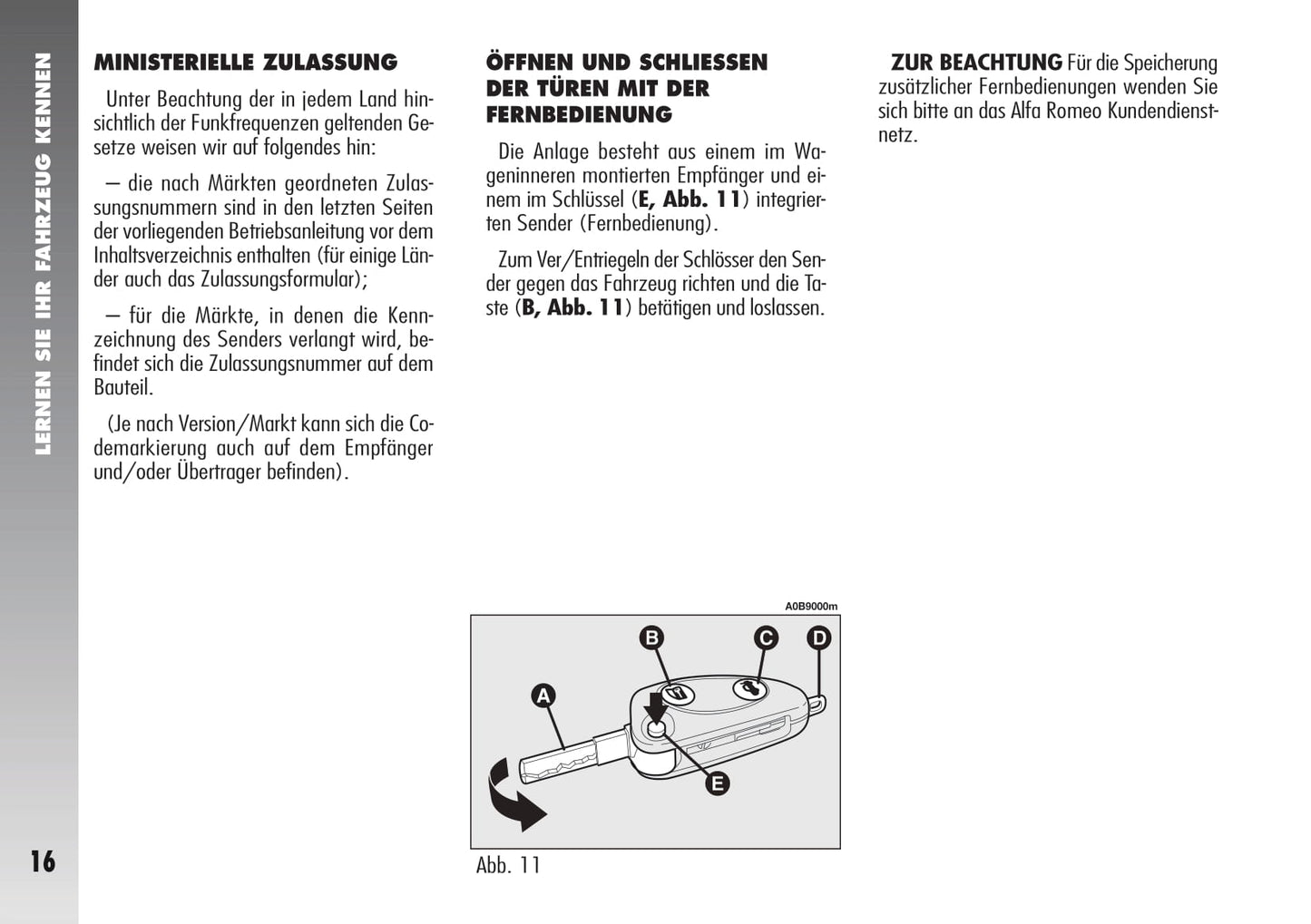 2007 Alfa Romeo 156 Owner's Manual | German