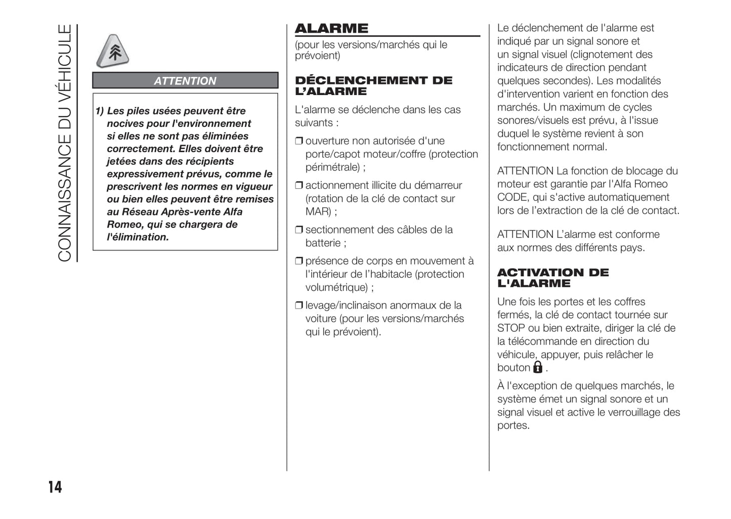 2014-2016 Alfa Romeo Giulietta Gebruikershandleiding | Frans